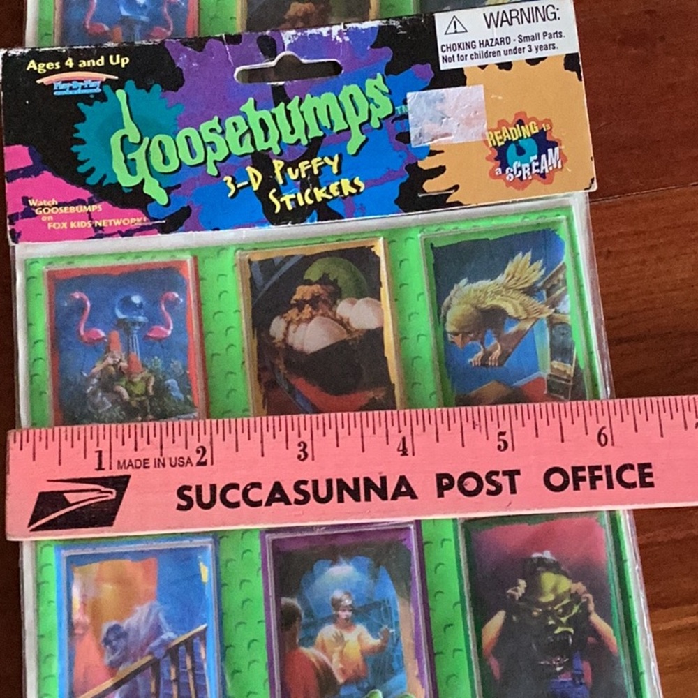 🧌 STICKERS VINTAGE GOOSEBUMPS 3 D  "REALLY DEAD" DEADSTOCK  😉 1 of 4 Available